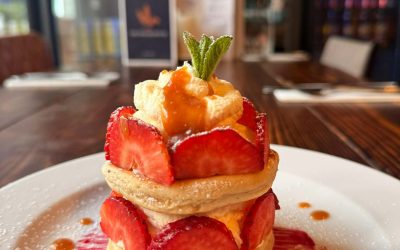 a delicious dessert at the welsh house